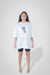 White High Collar Oversized T-Shirt