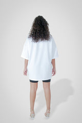 White High Collar Oversized T-Shirt