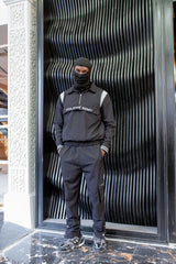Black Nylon Cargo Trousers