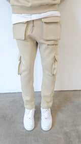 Beige Cargos Front Pockets