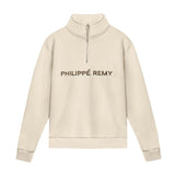 Beige Quarter Zip Sweatshirt