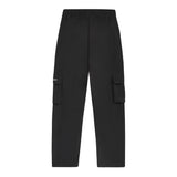 Black Nylon Cargo Trousers