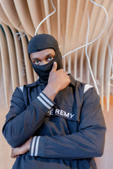 Black Nylon Tracksuit Top