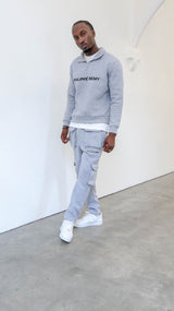 Grey Quarter Zip Sweatshirt