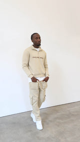 Beige Quarter Zip Sweatshirt