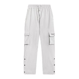 Grey Nylon Cargo Trousers